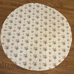 Custom Ralph Lauren Tablecloth 46” Sophie Brooke Vintage Flowers Roses Round